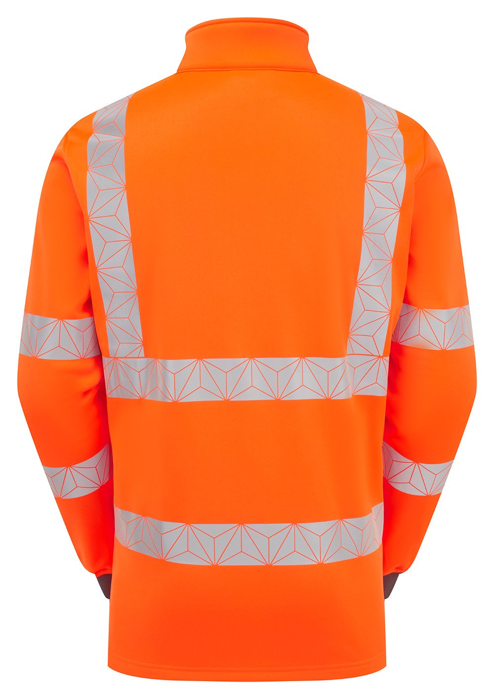 Hi-Vis Orange Quarter Zip Sweatshirt Recycled Workwear RCT805