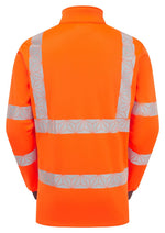 Hi-Vis Orange Quarter Zip Sweatshirt Recycled Workwear RCT805