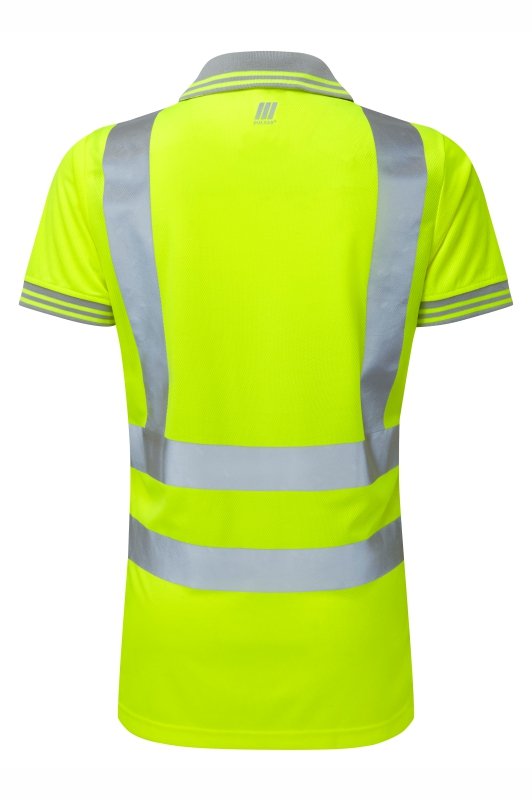 Women's Hi-Vis Yellow Polo Shirt Moisture Wicking P700-YEL
