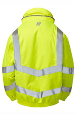 Hi-Vis Yellow Padded Bomber Jacket Waterproof P191-YEL