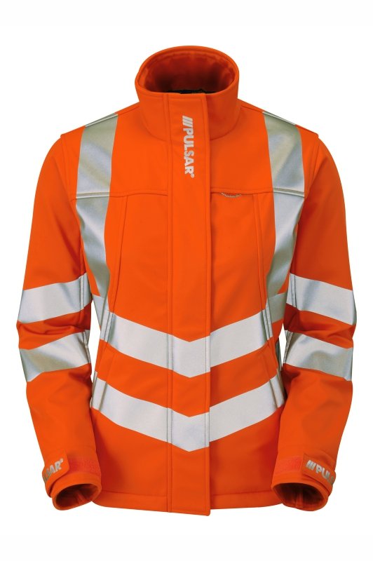 Women's Hi-Vis Softshell Jacket Orange Recycled PR707-R-ORG