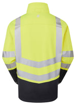 PULSAR Protect Hi-Vis Softshell Jacket Yellow Navy P306-R