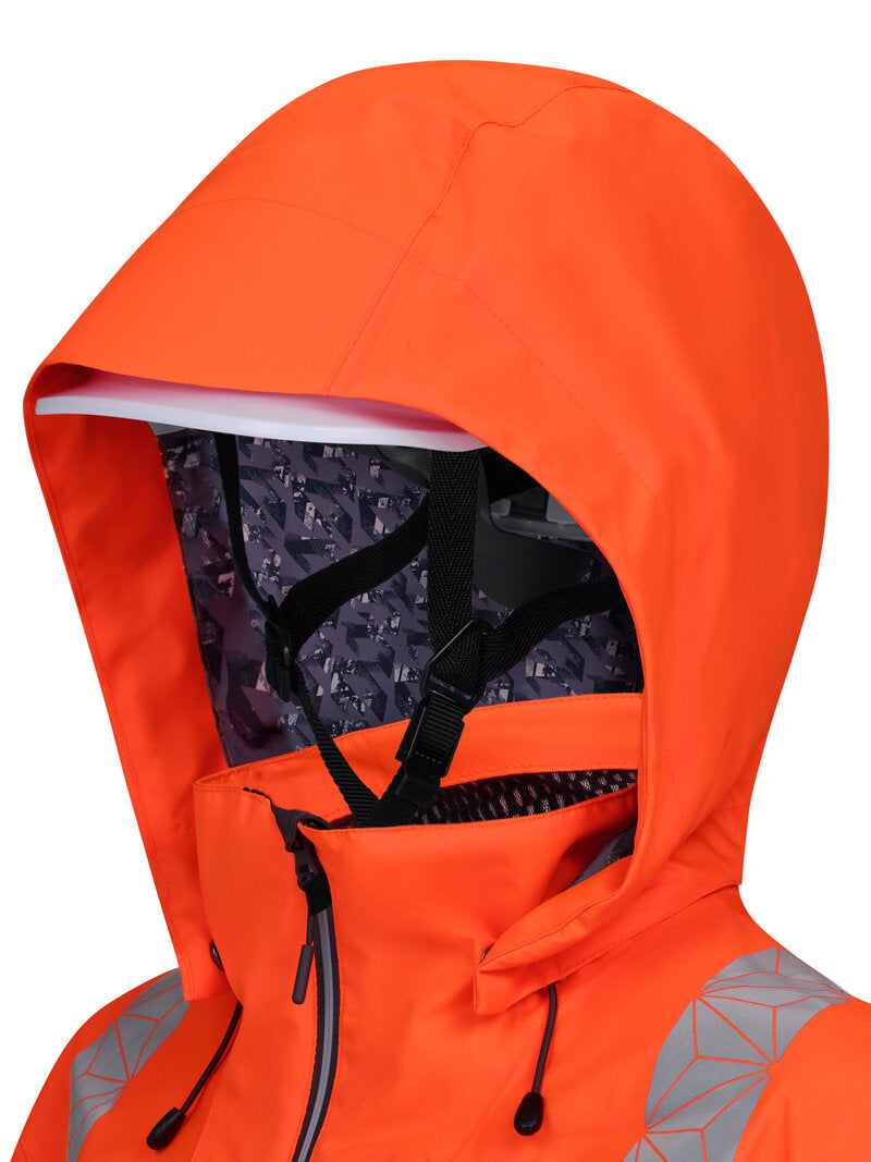 Women's Hi-Vis Orange Waterproof Shell Jacket RCT851-ORG