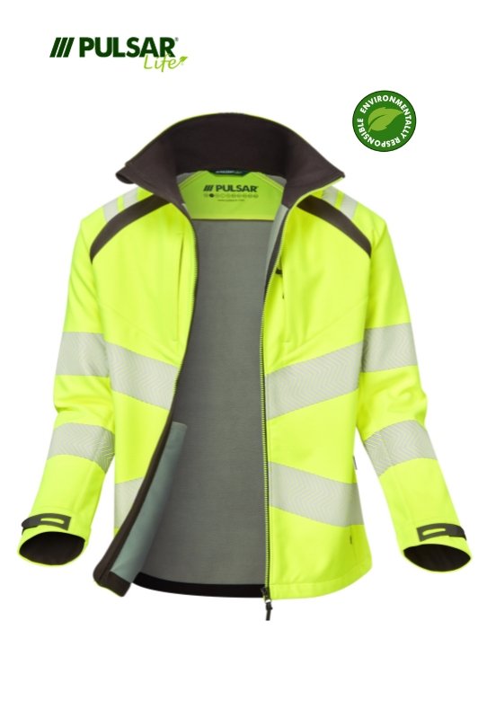 PULSAR LIFE Men's Hi-Vis Yellow Softshell Jacket LFE915-YEL