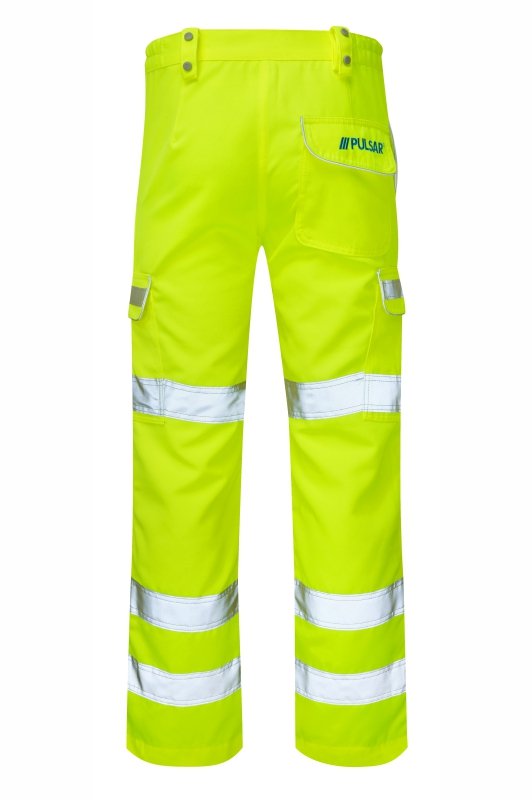 Women's Hi-Vis Yellow Combat Trousers Durable Workwear P346LDS-YEL