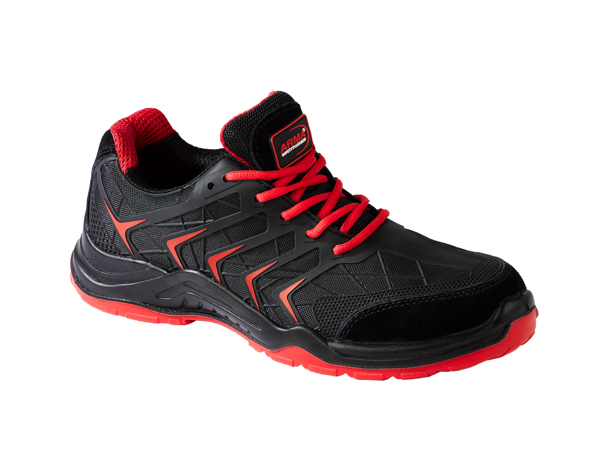 A10-VIPER S1P Black KPU Suede Safety Trainers – Steel Toe, Lightweight, Slip Resistant