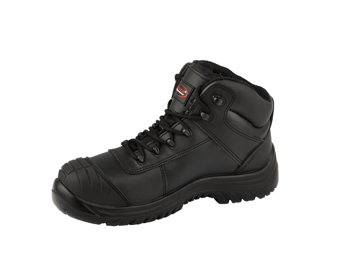 A13-FALCON S3 Metal-Free ESD Safety Boots – Black Leather, SRC Slip Resistant