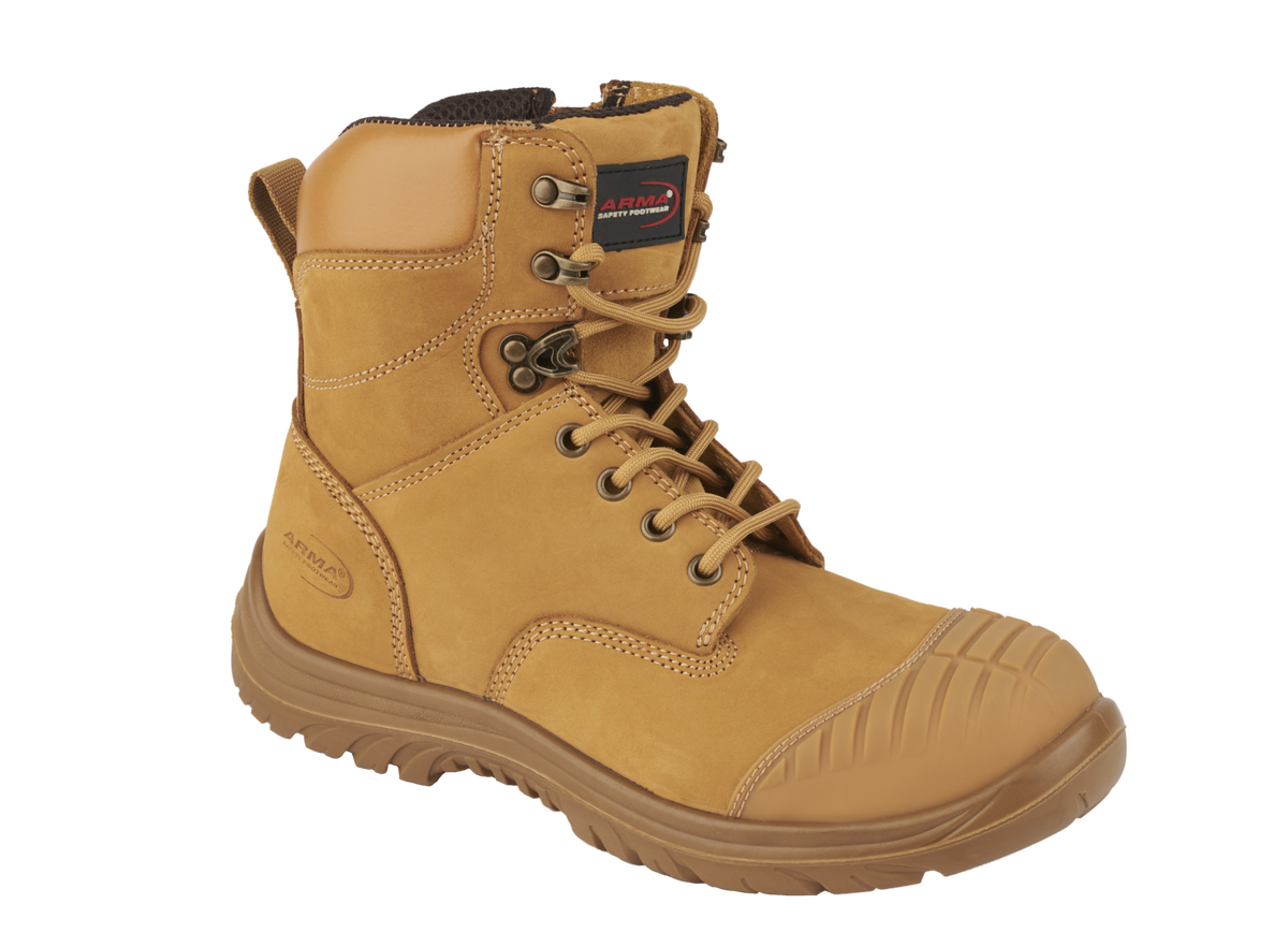 A28-TALON Honey Nubuck Zip Side S3 Safety Boot