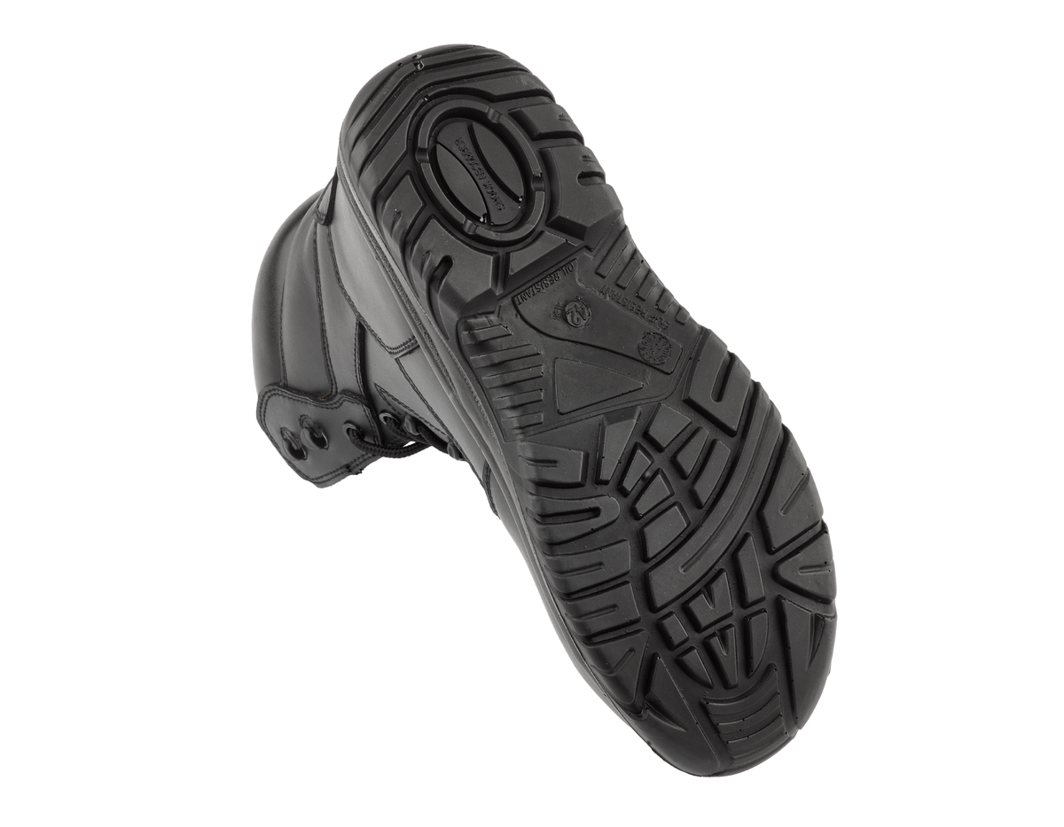 A8-SCOUT S3 Waterproof Metal-Free Safety Combat Boots – Black Leather, Memory Foam, SRC Rated