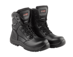 A8-SCOUT S3 Waterproof Metal-Free Safety Combat Boots – Black Leather, Memory Foam, SRC Rated