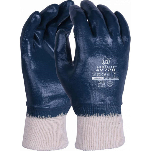 Armalite AV728 Medium Weight Nitrile Fully Coated Work Gloves