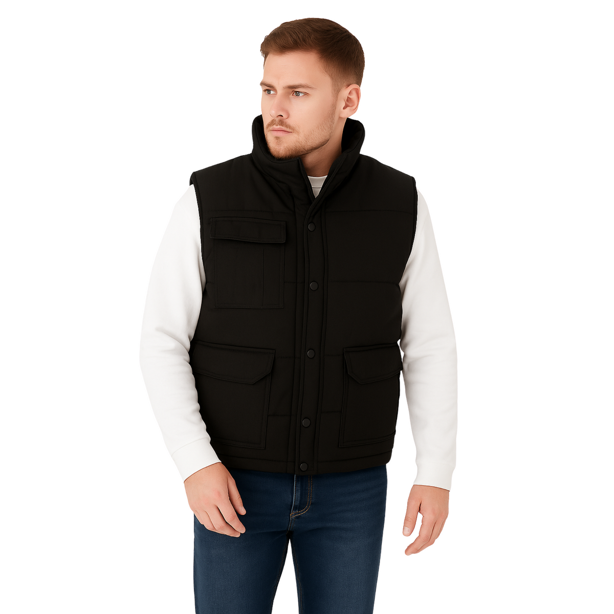 Step Ahead Premium Multi Pockets Padded Bodywarmer Gillet Pioneer