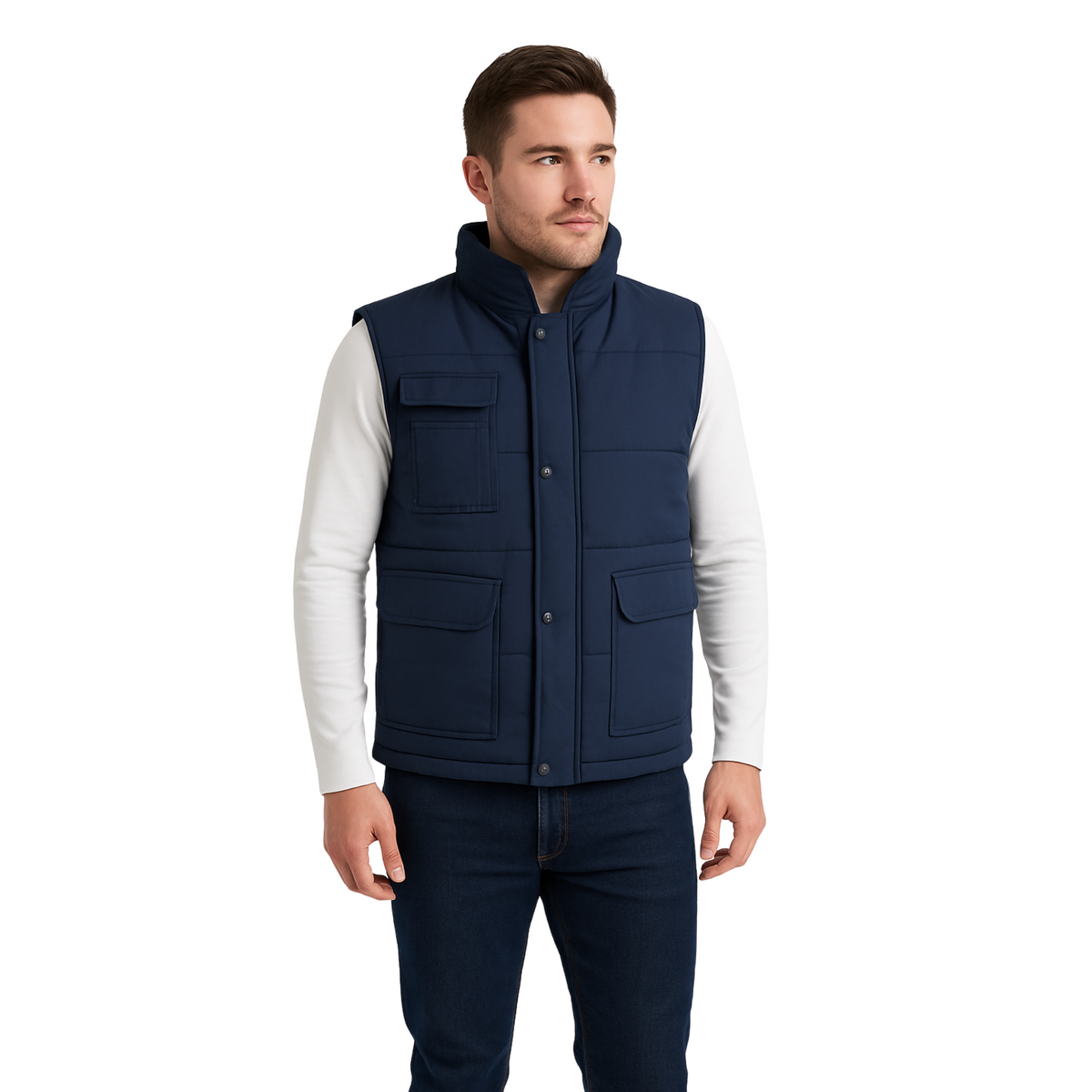 Step Ahead Premium Multi Pockets Padded Bodywarmer Gillet Pioneer