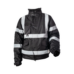 Step Ahead Hi Visibility Black Bomber Jacket