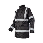 Step Ahead Hi Visibility Black Parka Jacket