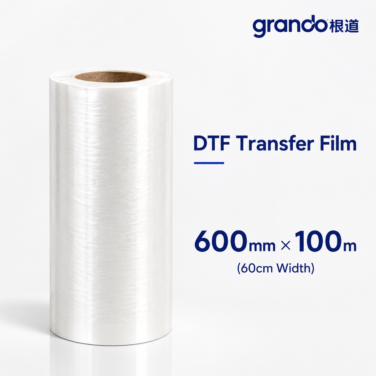 DTF Transfer Film Roll 600mm x 100m Hot Peel Double-Sided Matte