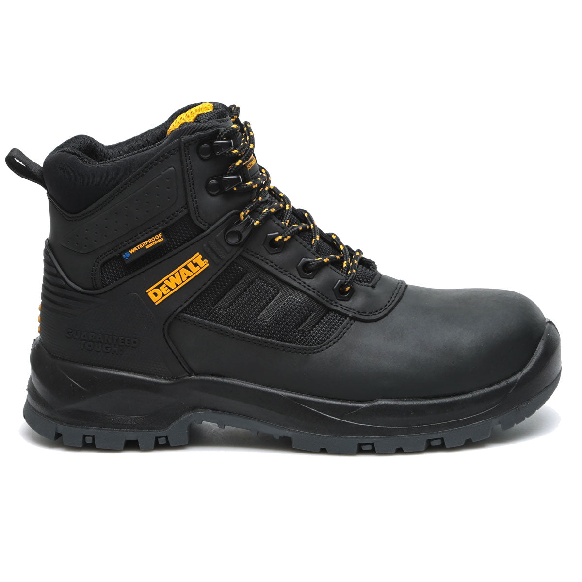 Black Leather Waterproof Safety Boot – Steel Toe & Midsole, 300°C Heat Resistant