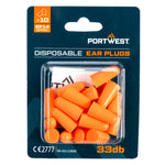 PU Foam Ear Plugs - EP14 Disposable Blister Pack 10 Pairs