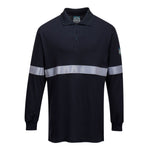 Modaflame Knit FR Long Sleeve Polo Shirt FR03