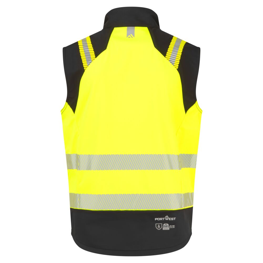 PW3 Modaflame Hi-Vis FR Softshell Gilet FR719