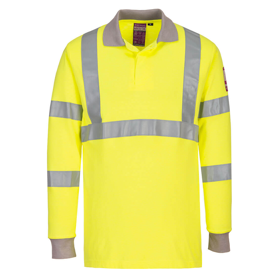 Modaflame Knit Hi-Vis FR Long Sleeve Polo Shirt FR77