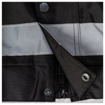 Custom Print Hi-Vis Waterproof Bomber Jacket - Black