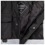 Custom Print Hi-Vis Waterproof Bomber Jacket - Black