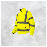 Custom Print Hi-Vis Waterproof Bomber Jacket - Yellow