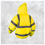Custom Print Hi-Vis Waterproof Bomber Jacket - Yellow