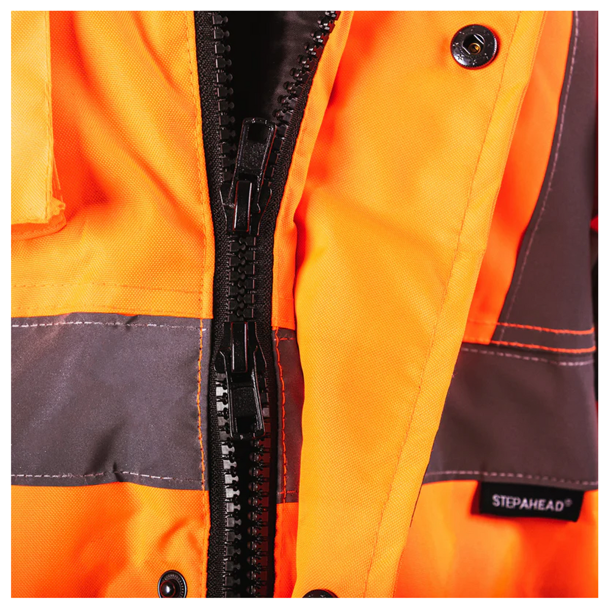 Custom Print Hi Vis Waterproof Parka Jacket – Orange