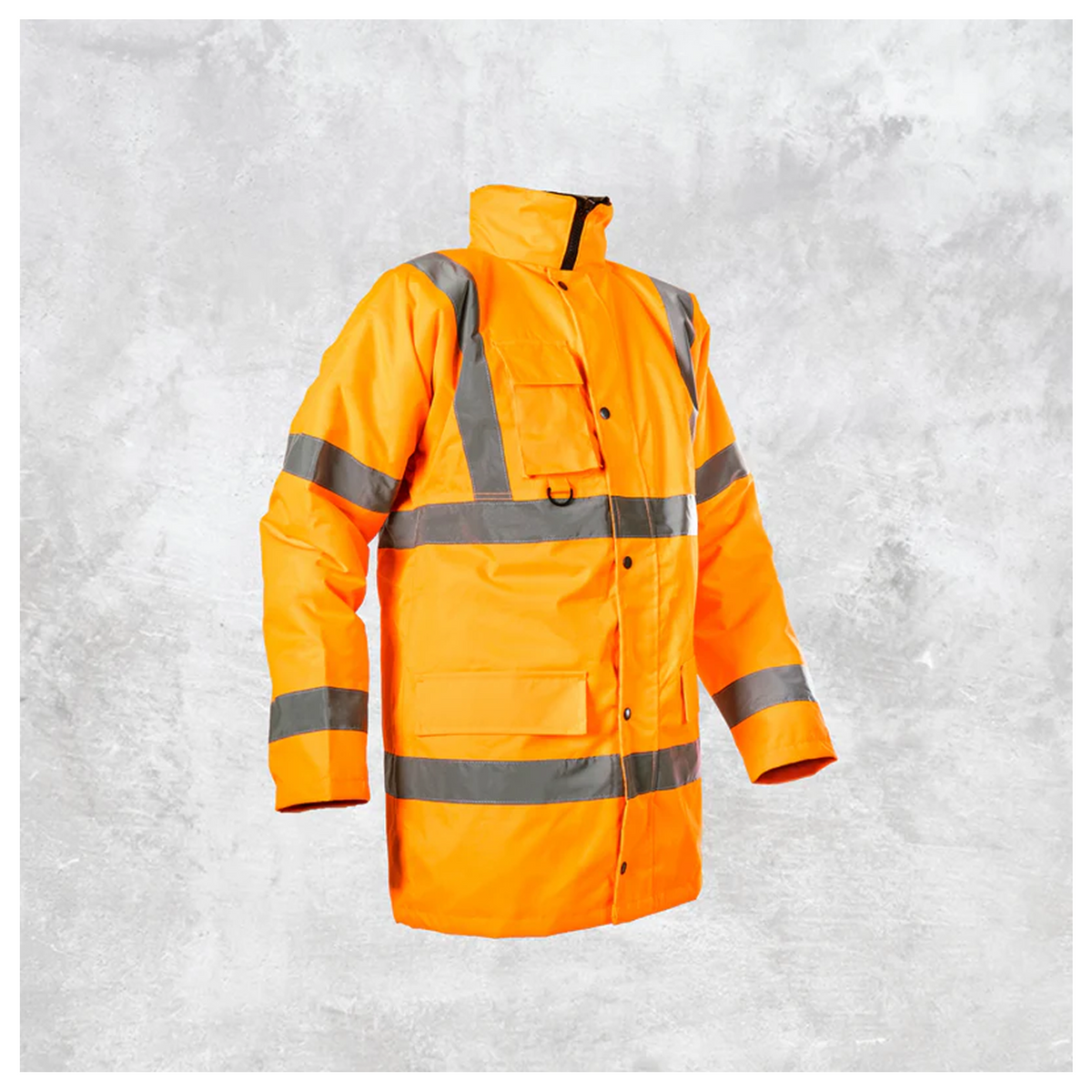 Custom Print Hi Vis Waterproof Parka Jacket – Orange