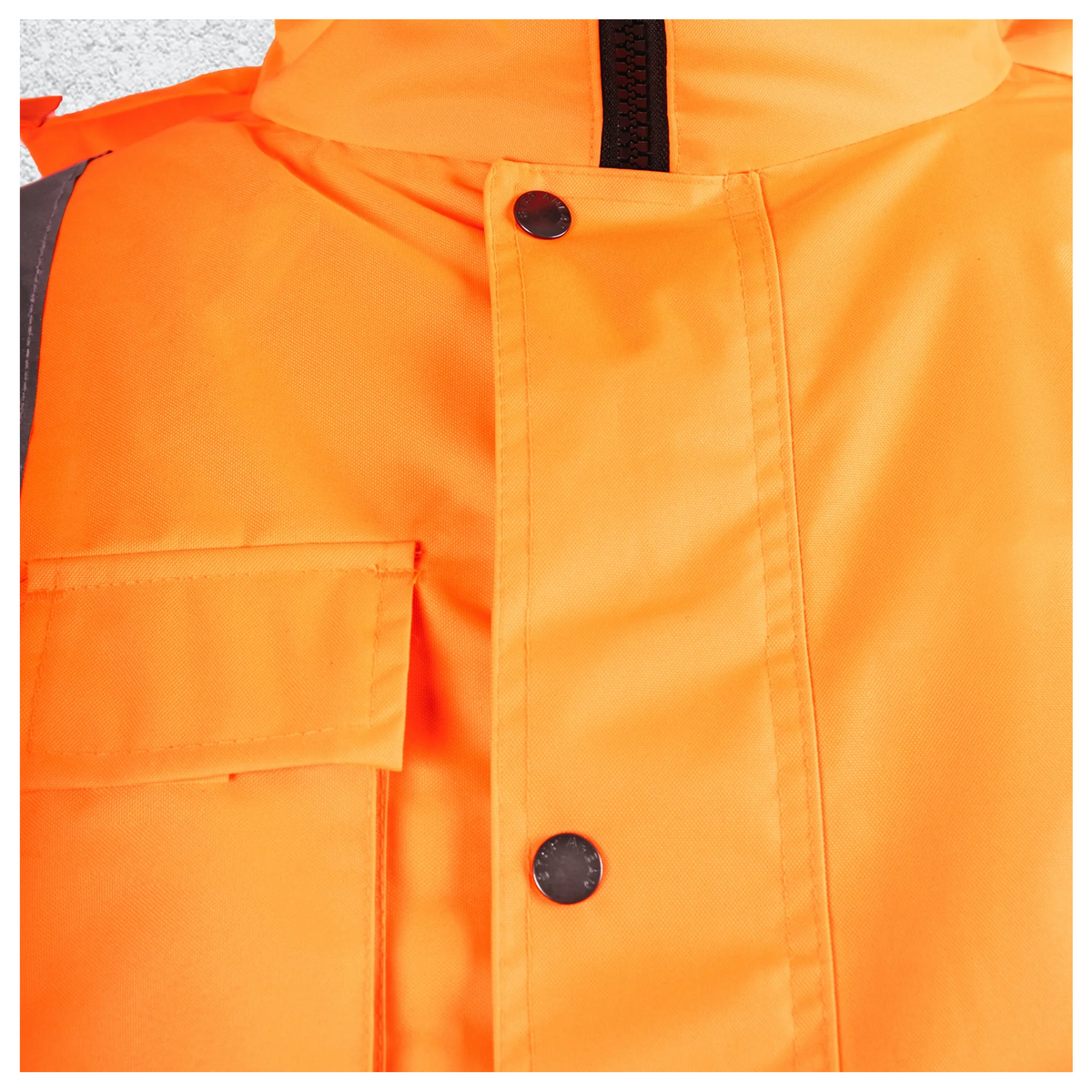 Custom Print Hi Vis Two Tone Parka Jacket - Orange / Navy