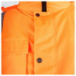 Custom Print Hi Vis Two Tone Parka Jacket - Orange / Navy