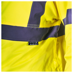 Custom Print Hi Vis Two Tone Parka Jacket - Yellow / Navy