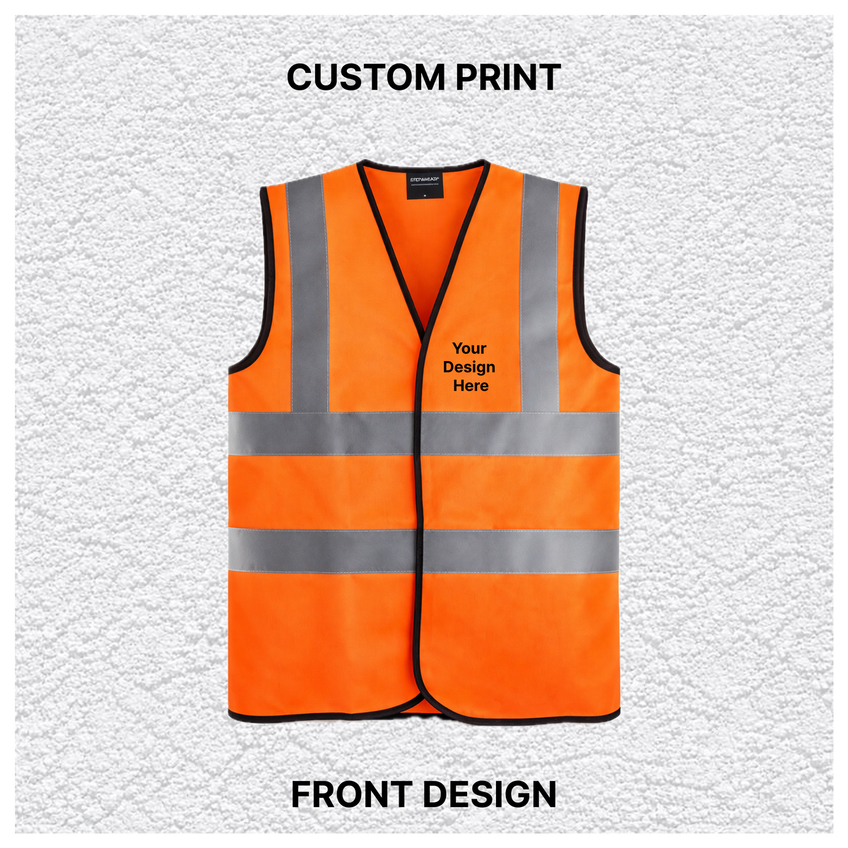Custom Print Hi Vis Safety Vest – Orange