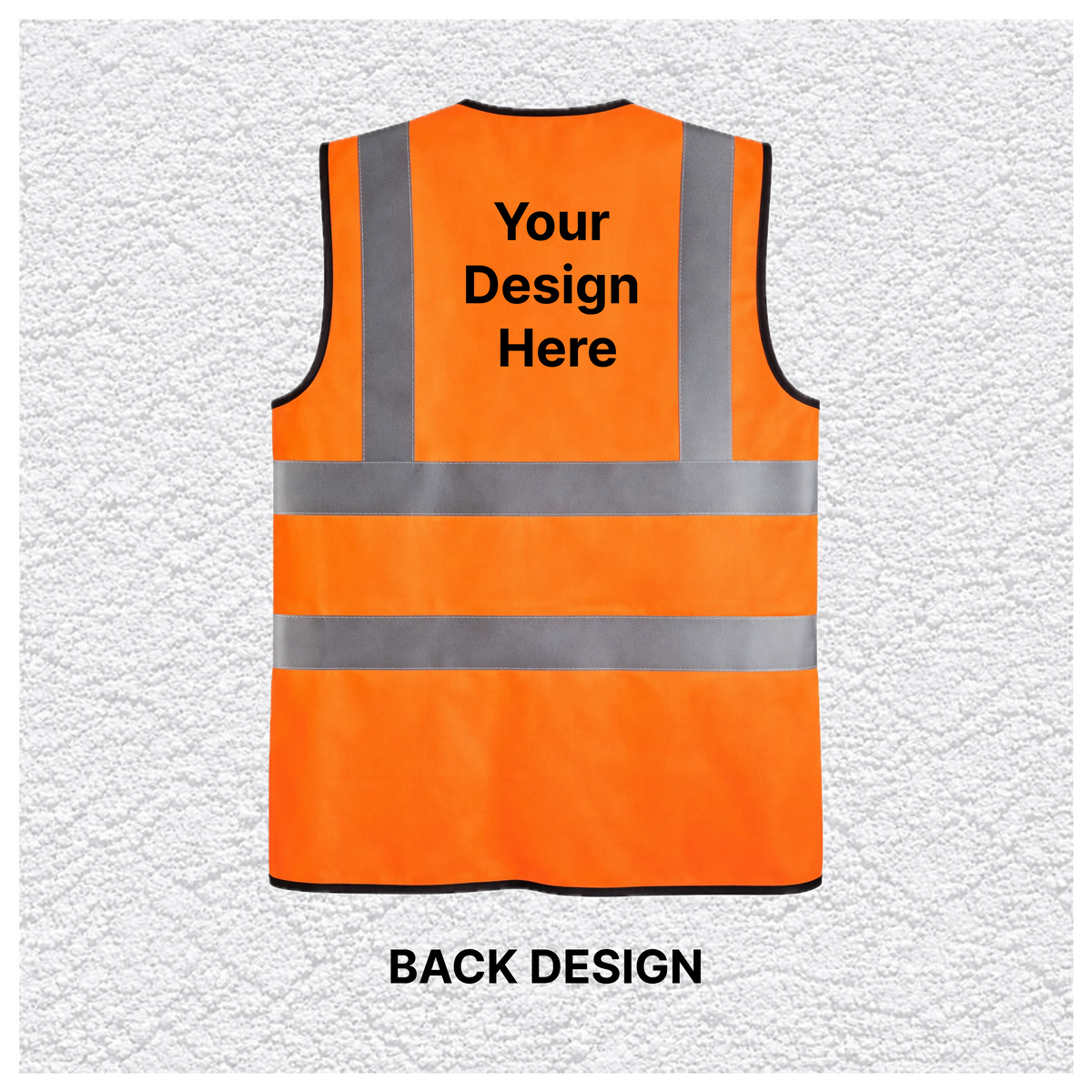 Custom Print Hi Vis Safety Vest – Orange