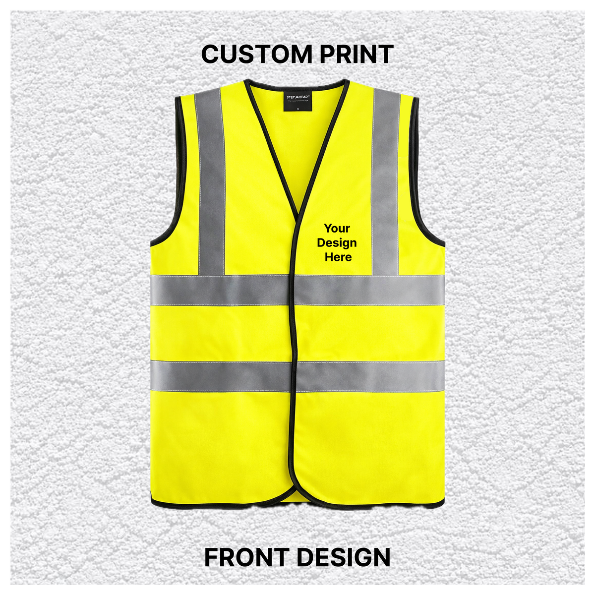 Custom Print Hi Vis Safety Vest – Yellow