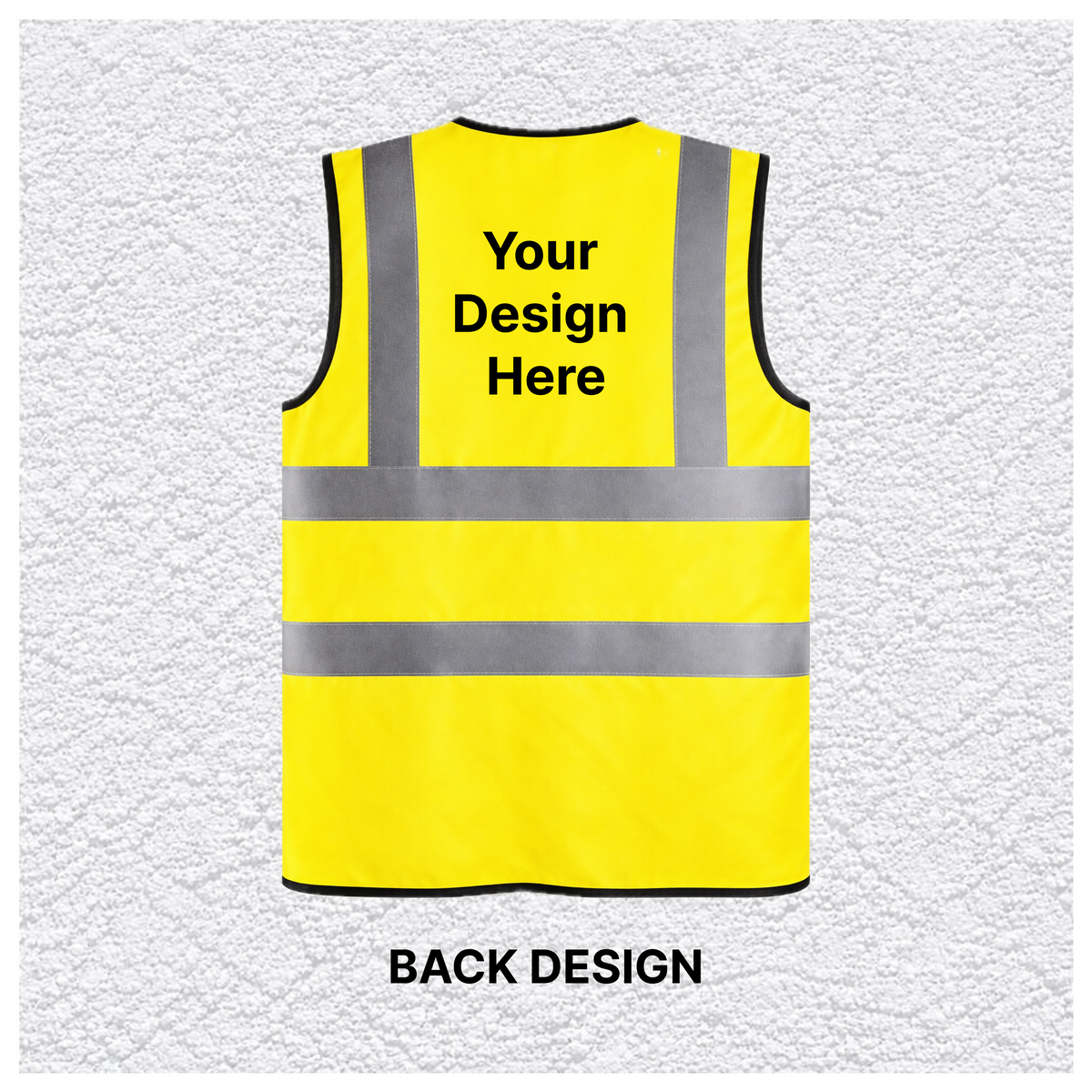 Custom Print Hi Vis Safety Vest – Yellow