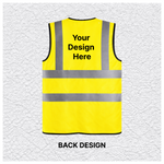 Custom Print Hi Vis Safety Vest – Yellow