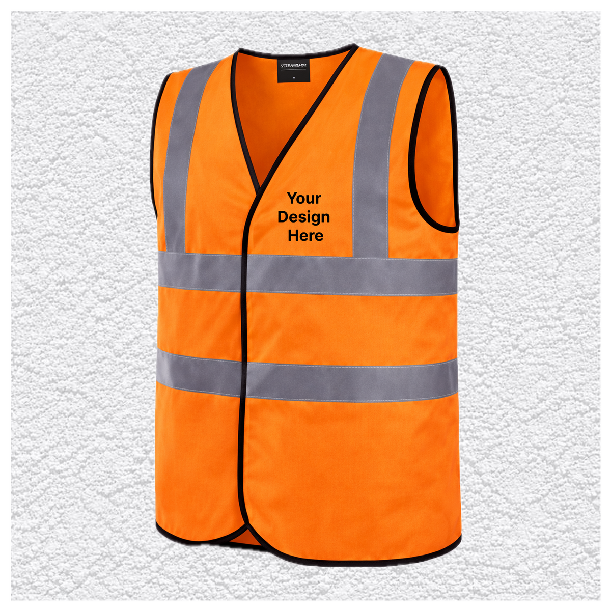 Custom Print Hi Vis Safety Vest – Orange