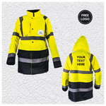 5 X Custom Print Hi Vis Two Tone Parka Jacket