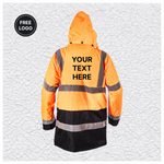 5 X Custom Print Hi Vis Two Tone Parka Jacket