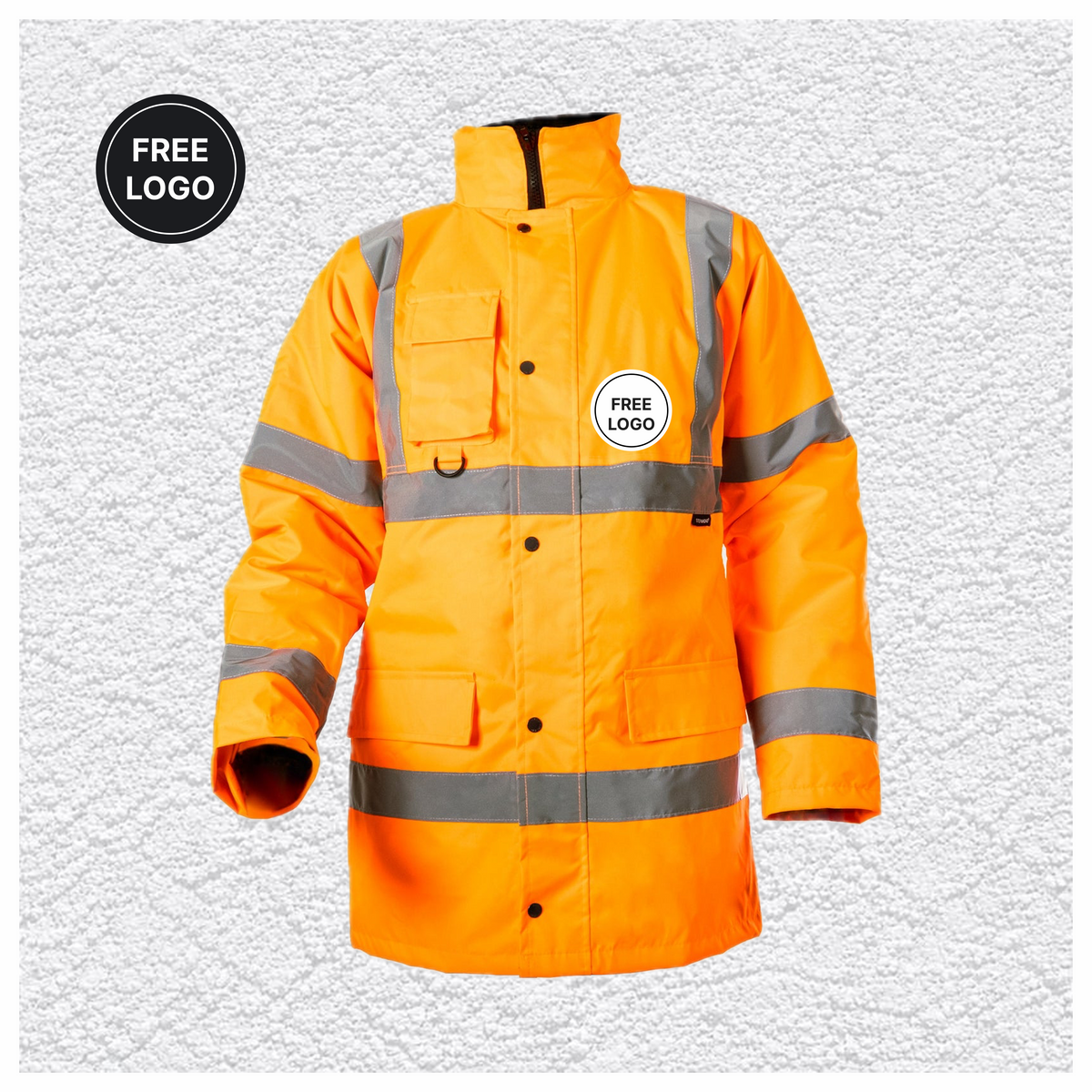 5 X Custom Print Hi Vis Waterproof Parka Jacket