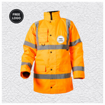 5 X Custom Print Hi Vis Waterproof Parka Jacket