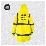 5 X Custom Print Hi Vis Waterproof Parka Jacket