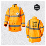 5 X Custom Print Hi Vis Waterproof Parka Jacket