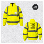 5 X Custom Print Hi-Vis Waterproof Bomber Jacket