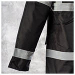 5 X Custom Print Hi Vis Waterproof Parka Jacket - Black