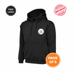 5 X Classic Hoodie Free Custom Print