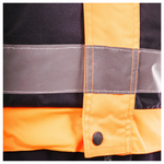 Custom Print Hi-Vis Waterproof Bomber Jacket - Orange/Navy